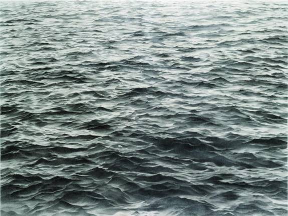 Vija Celmins, Untitled (Big Sea #1), 1969, Graphite on acrylic ground on paper, Private collection.