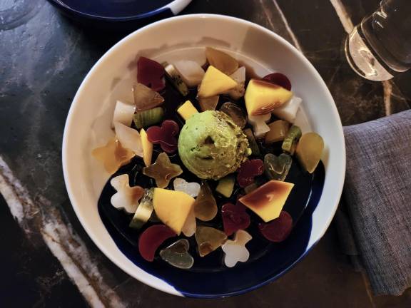 Kuromitsu Jellies, one of the many sophisticated offerings at Teruko, the new Japanese restaurant that just opened downstairs at the Hotel Chelsea.