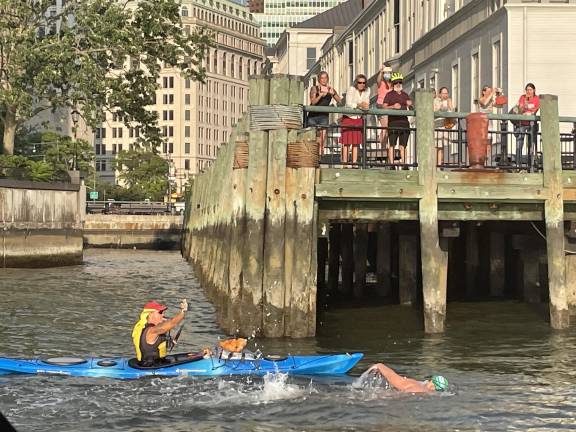 Fleur Sohtz swam around Manhattan in 2021. She has also swum from Los Angeles to Catalina Island. Swimming the English Channel in September will give her a triple crown in long-distance swimming.