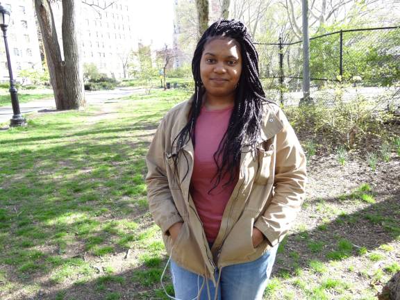 Brittney Nanton, a 10th grader at Landmark High School in Chelsea, has grown creatively and in confidence since joining Girls Write Now, a writing and mentoring organization in the Garment District. Photo: Linda Kleinbub