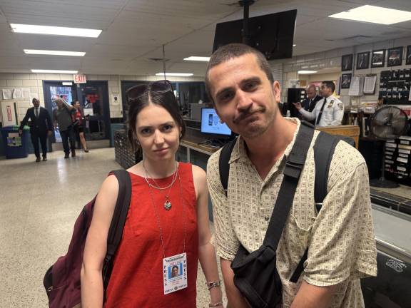 Daily News reporter, Josie Strathman, tried to hand off her opening question time to her colleague Chris Sommerfeldt, who Adams has refused to call on during his briefings. An Adams aid told her: ‘This isn’t the Senate.”