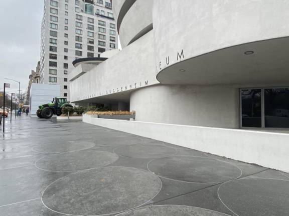 Empty Museum Mile: Outside the Guggenheim Museum