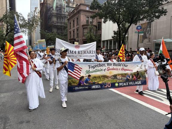 India Day Parade thrills many thousands along Madison Avenue, including patriotic Peace Village.