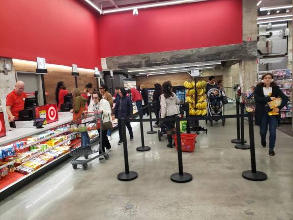 Checkout line in the new Target.