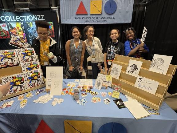 Art &amp; Design students at the Comic Con, October 2024.