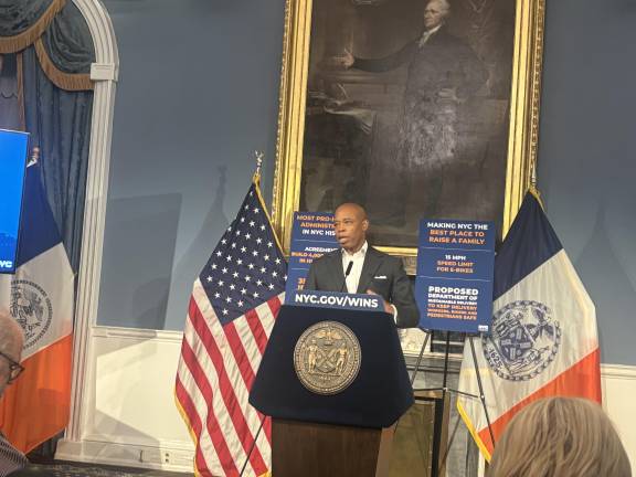Adams, at his June 17 media availability pledged to re-visit the Statue of Liberty ferry area, where an illegal ticket vendors was stabbed on June 14.