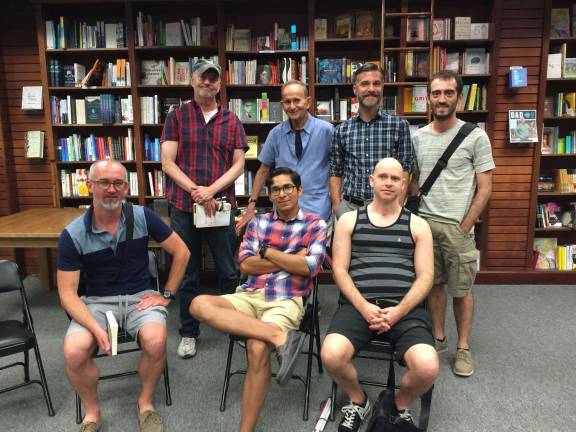 The Third Tuesday Gay Men&#x2019;s Book Club meets at Shakespeare &amp; Co. on Lexington Avenue. The club was founded by author and teacher Stanley Ely, second from left, back row.