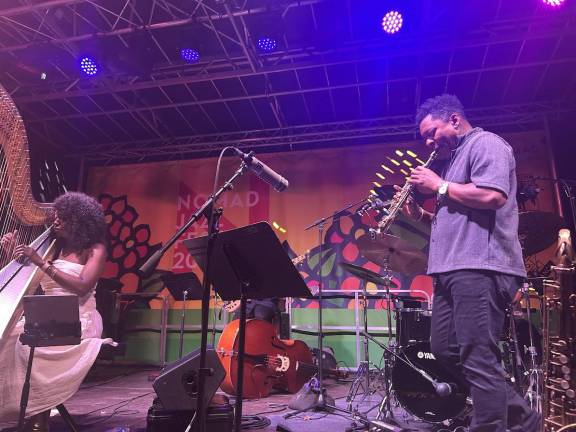Ravi Coltrane on saxophone and Brandee Younger on harp were among the entertainers who delighted audiences at the first NoMad Jazz Festival Aug. 9 and 10.