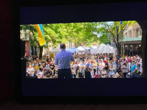 Festival goers gathered around the main stage at Saint George Ukrainian Festival in 2023.