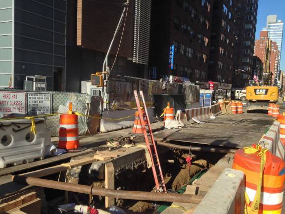 The Second Avenue subway line's 72nd Street station's entrance off 69th Street on Saturday.