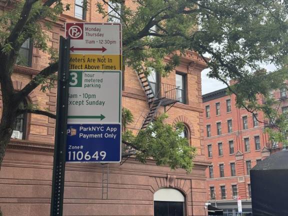 Free parking under the old alternate-side-of-the-street-parking rules have been replaced on some UWS streets between West 73rd and West 86th streets by a new phone-based app system that charges a fee and limits parking to three hours a day. City Council Member Gale Brewer said she is outraged by the new system as locals flood her office with complaints.