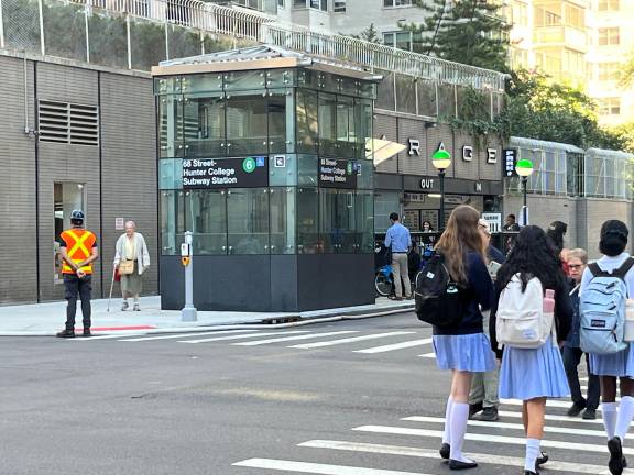 The success of a year-old elevator installed, with the help of a construction exemption, at the Hunter College stop (above) has inspired State Senator Liz Krueger to seek an elevator she would like a developer and the MTA to build as part of Lenox Hill Hospital’s 10-year reconstruction.