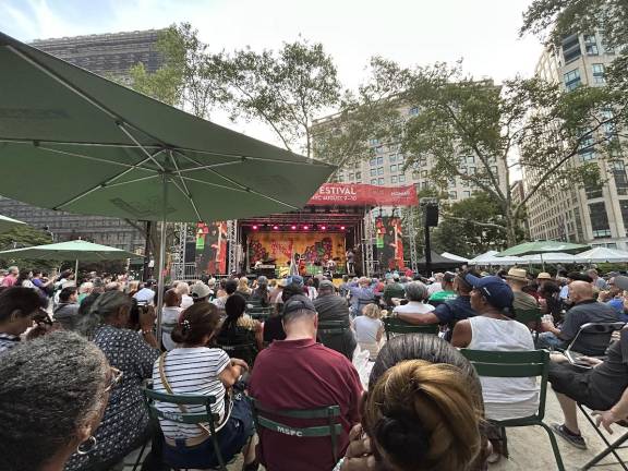 The first NoMad Jazz Festival drew over 400 people each day to Madison Square Park for the free outdoor concerts on Aug. 9 and 10. Organizers plan to make it an annual midsummer evernt.