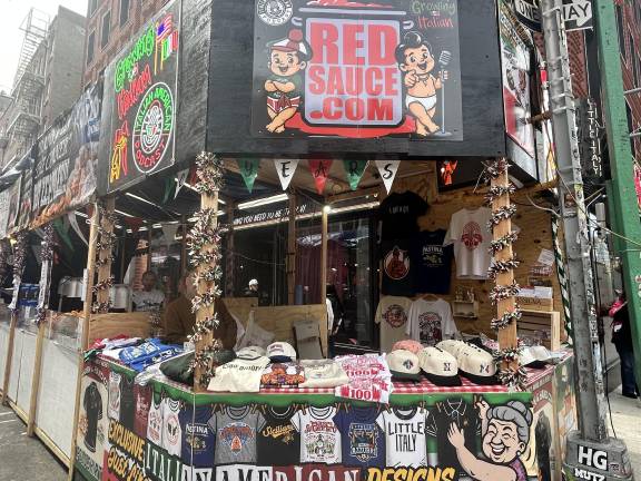 Red Sauce Studio’s booth sold all different kinds of Italian-American merchandise.
