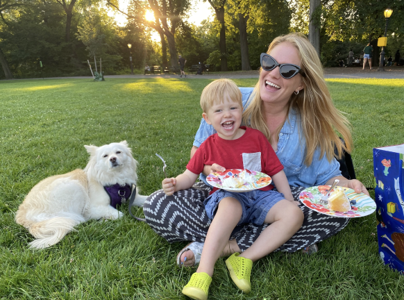 Grace McCaffrey and her son, Finn, who inspired <i>Knox &amp; the Magic Raindrops</i>.