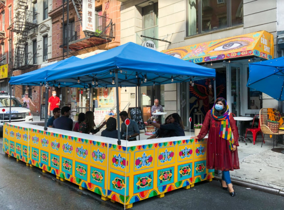 The Chai Spot in Little Italy was one of the winners of Manhattan Borough President Gale A. Brewer’s “most charming outdoor dining site” contest. Photo via Gale A. Brewer on Twitter