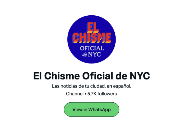 Link to join “El Chisme Oficial de NYC” WhatsApp channel