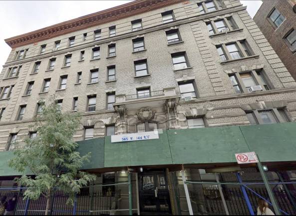 565 W. 144 St. in October 2017, a month of so before arsonist Jelani Parker set it ablaze.