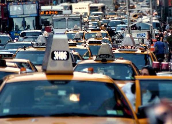 Traffic in Times Square. Average speeds in Manhattan decreased by 9 percent during a recent five-year period and are projected to slow even more. Photo: joiseyshowaa, via Flickr