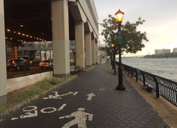The East River esplanade near 70th Street. Photo courtesy of Hospital for Special Surgery