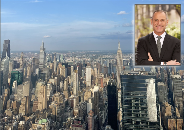 The median rent for Manhattanites increased again in the month of May to $5,125, setting a new market record, according to a Real Estate report and statement by Corcoran Group COO Gary Malin (inset).