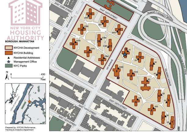 Wagner Houses map by NYCHA (New York City Housing Authority).