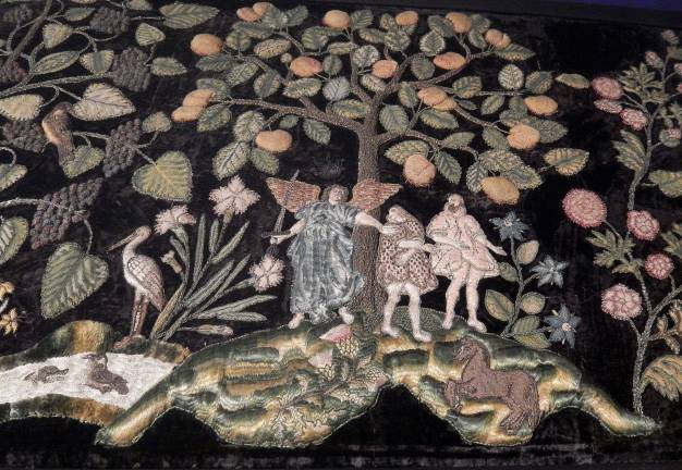 The Garden of Eden embroidered in the late 1500s shows virtuosic painting with thread Photo by Adel Gorgy