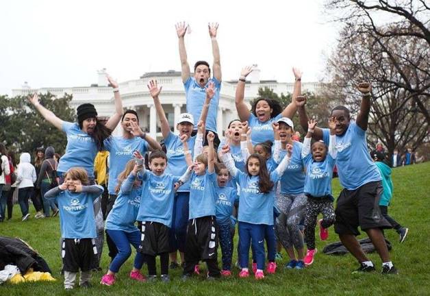 PopFit Kids at the White House Easter Egg Roll earlier this year. Photo: Dan Chatman