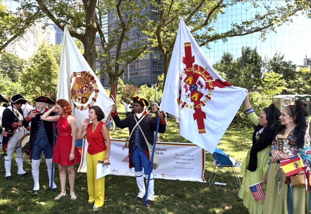 Members of the American &amp; Spain 250 Initiative at Battery Park.