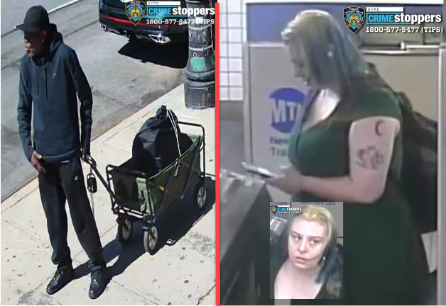 Left: Wanted to attempted murder in East Harlem, April 29; Right: Wanted for subway assault, May 1.