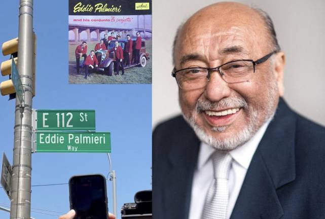 Latin Jazz hero Eddie Palmieri honored with street naming at East 112th Street and Park Avenue.
