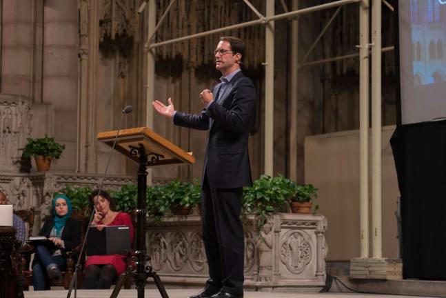 U.S. Rep. Jim Himes (Conn., 4th District), the closing keynote speaker at a day-long training program at Riverside Church Oct. 7. Photo: Helena Kincaid