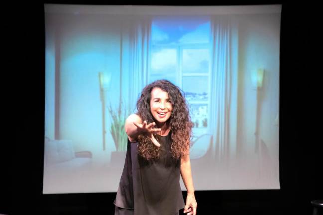 Although a somber topic, Shanit Schwartz said she also found a way to interject light, humorous elements into “Daughter of the Wicked” a one woman play about the search for her abducted sister, now in previews at City Center.