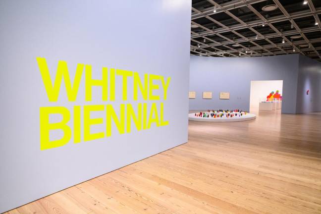 Installation view of Whitney Biennial 2026.