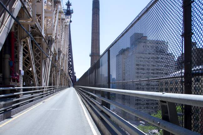 Queensboro Bridge view from pedestrian pathway