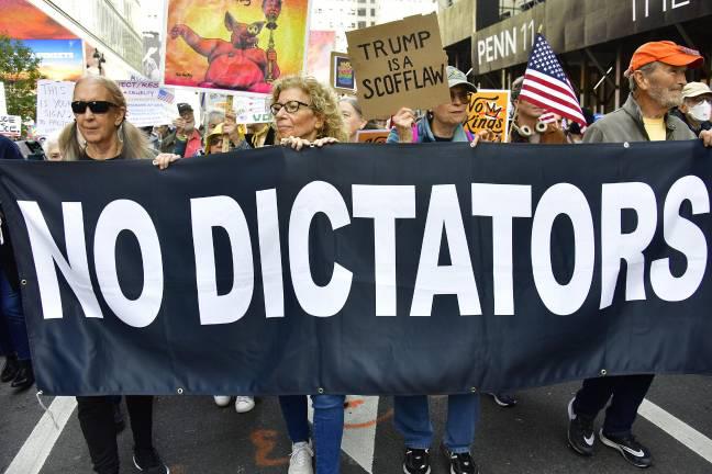 The crowds of protesters at the No Kings Day in NYC were estimated to be twice as big as the crowds at a similar themed rally four months ago.