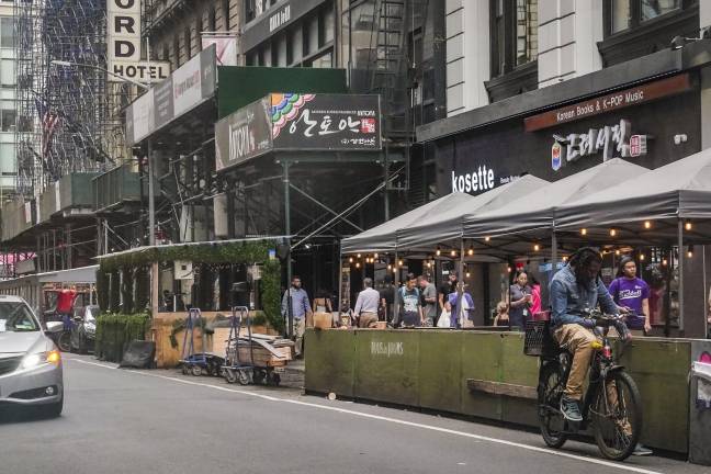 Some residents objected to pandemic-era outdoor dining setups, objecting to the loss of parking spaces and the fact that some sheds were abandoned eyesores.