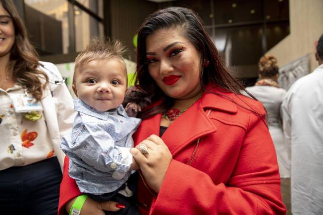 Gabriel Boxcell with mom Abigail.