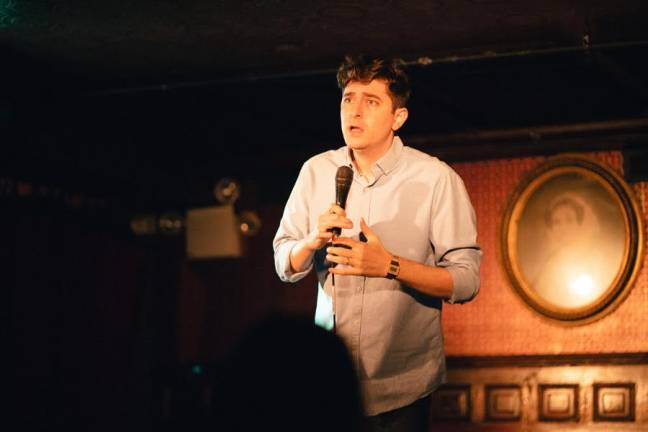 Comic Ryan Beck performs at Union Hall. Photo by Phil Provencio.