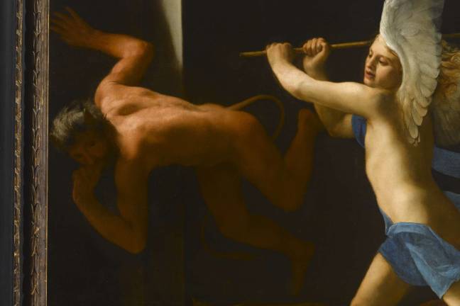 Guido Cagnacci (1601&#x2013;1663). &quot;The Repentant Magdalene&quot; (detail), ca. 1660-63. Oil on canvas. 90 1/4 x 104 3/4 inches. Norton Simon Art Foundation, Pasadena, California.