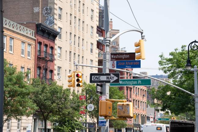The sign for Jose Alvarado at Washington Pl. and 6th Ave.