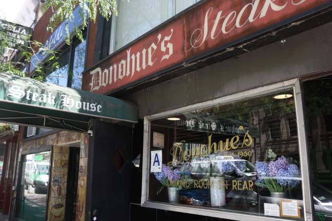Donohue’s Steak House will be closing its Manhattan restaurant, located at 845 Lexington Ave., on June 19.