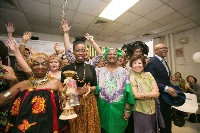 Seniors participate in a fashion show at the Carter Burden Center for the Aging/Leonard Covello Senior Program. Photo: Carter Burden Center for the Aging