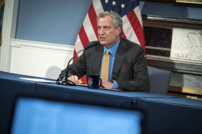 Mayor Bill de Blasio announces that former Police Commissioner James O’Neill will be returning to serve as COVID-19 Senior Advisor on Wednesday, April 01, 2020.