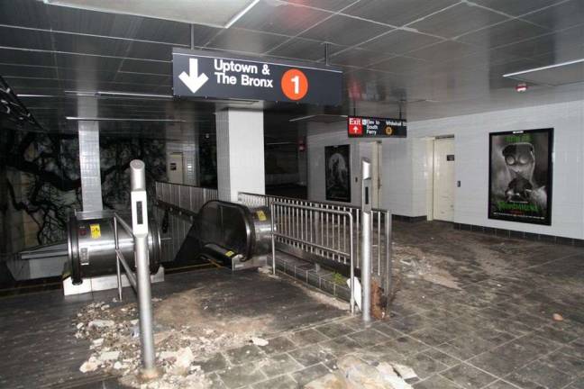 South Ferry Station, Nov. 3, 2012. Photo: MTA / Leonard Wiggins