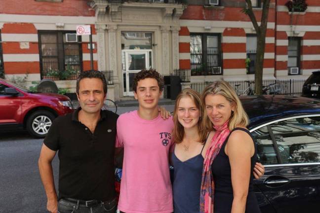 Left to right: Restaurateur Luca Di Pietro with son Ian, daughter Isabella and wife Kate.