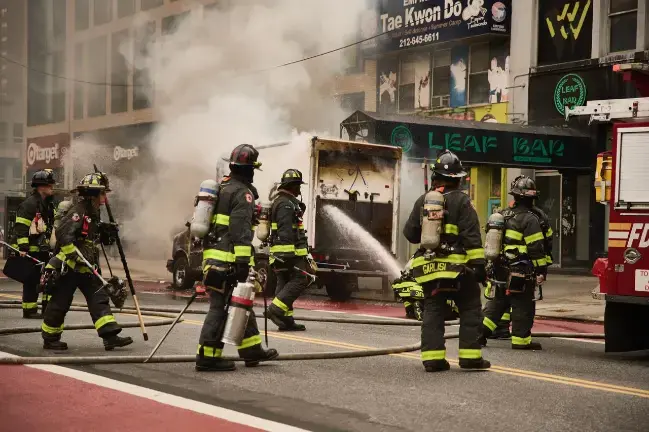 E-bike battery fires, such as one that occurred last month on W. 23rd Street (above), are on pace to achieve record highs in New York City this year.