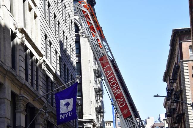 The exterior of the building that was the scene of the deadliest industrial fire in New York City history in 1911 is virtually unchanged today. At the time of the fire, the FDNY ladders could only reach as high as the seventh floor. Ladder 20 which responded to the deadly inferno 114 years ago, still participates in the memorial services to this day.
