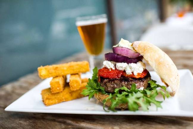 The burger at Good, a hot brunch spot