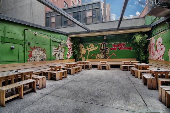Outdoor space at Sweet and Vicious. Photo courtesy of Sweet and Vicious